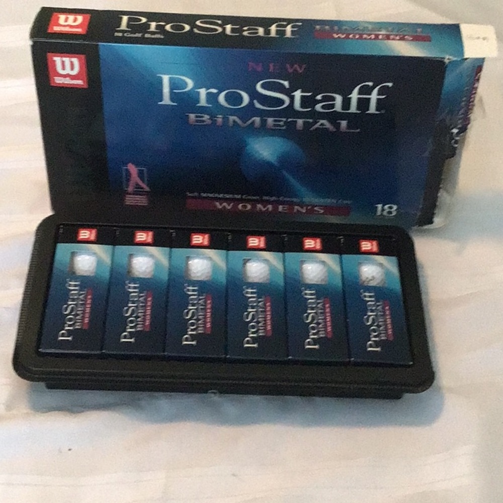 Wilson ProStaff Bimetallic women 18 golf balls 3 breast cancer awareness balls